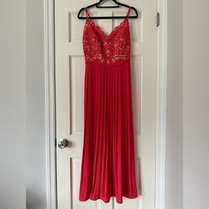 Little Mistress Pleated Maxi Dress